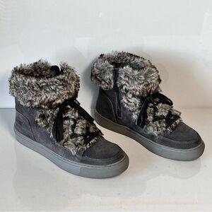 Cougar Dasha Suede Faux Fur Ankle Boots